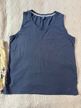 Nautica Navy Crewneck Sleeveless Tank